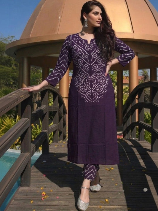 Women Bandhani Printed Kurta