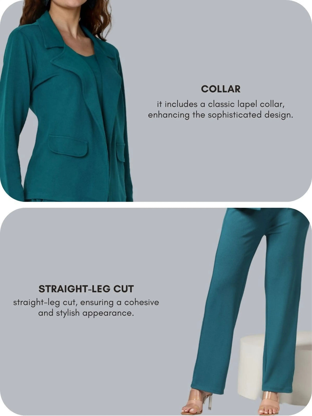 Top Pant Co-ords Set with Blazer