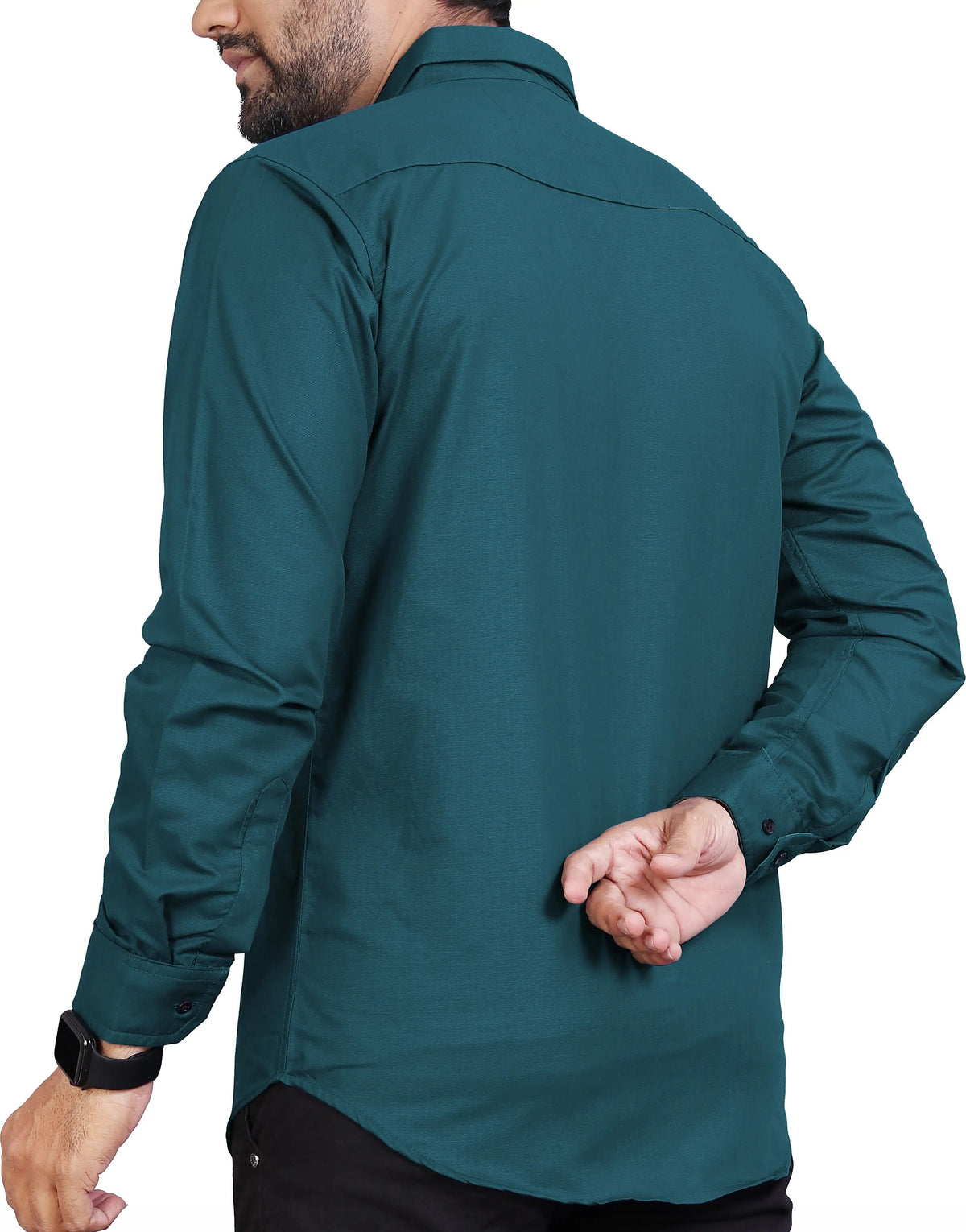 Men Regular Fit Solid Spread Collar Formal Shirt