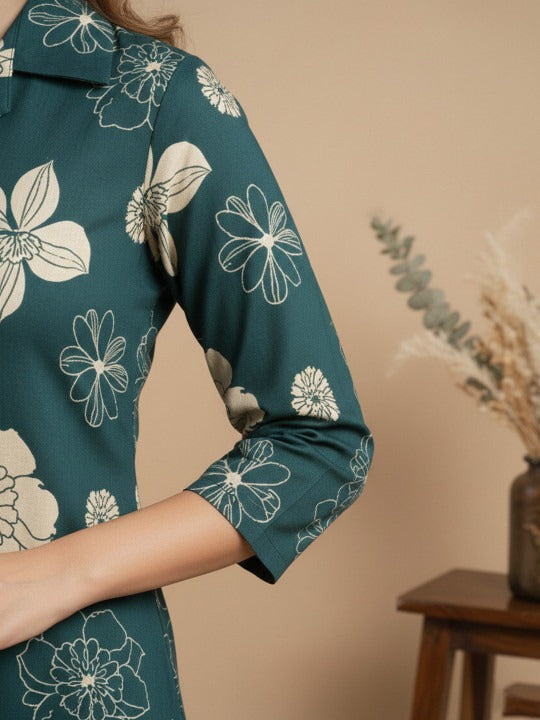 Women Floral Printed Regular Pure Cotton Kurta with Palazzos