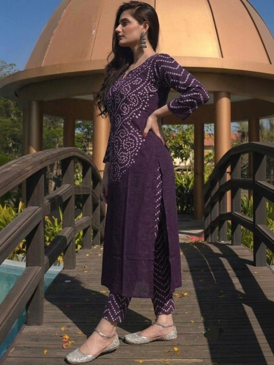 Women Bandhani Printed Kurta