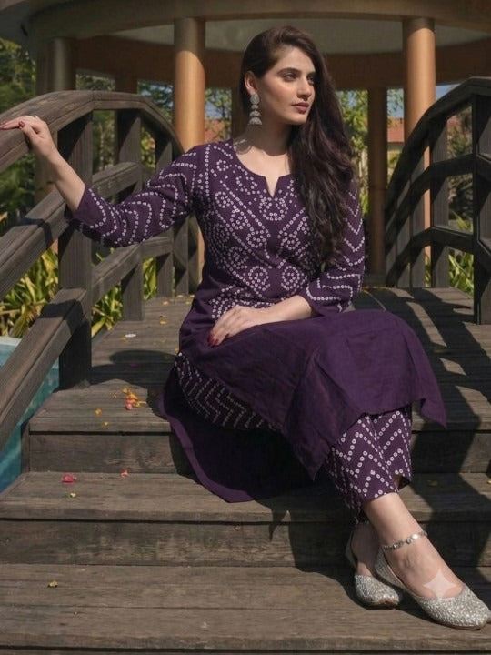 Women Bandhani Printed Kurta